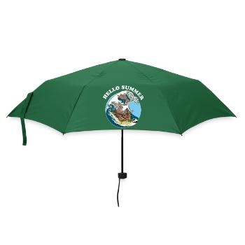 Hello summer - hi summer - Umbrella (small) - bottlegreen - Front