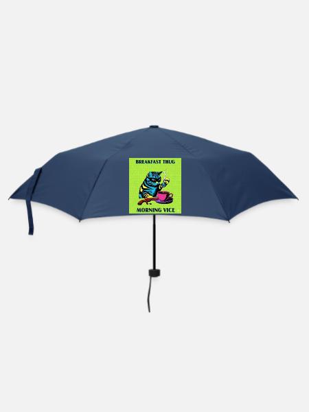 Breakfast Thug Morning Vice - Regenschirm (klein) - Navy