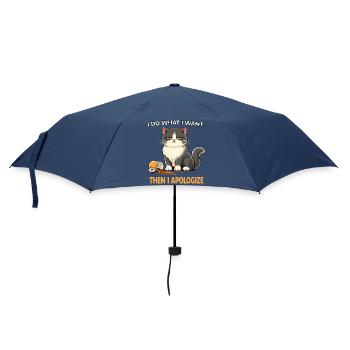 Defiant Cat : Je fais ce que je veux - Parapluie standard - marine - Devant