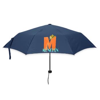 Retro Design M München - Regenschirm (klein) - Navy - Vorne