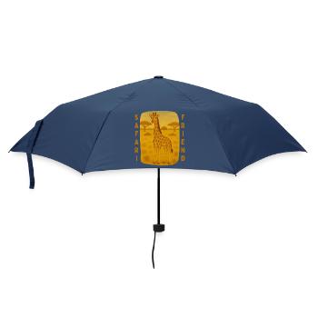 Giraffe in the Golden Savannah - Umbrella (small) - navy - Front