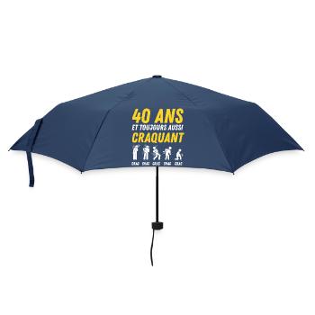40 ans humour anniversaire vintage - Parapluie standard - marine - Devant