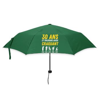 30 Jahre Vintage-Jubiläumshumor - Regenschirm (klein) - Flaschengrün - Vorne