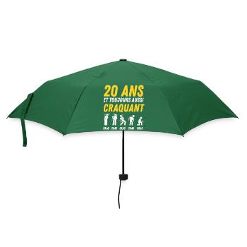 20 Jahre Jubiläums-Humor - Regenschirm (klein) - Flaschengrün - Vorne
