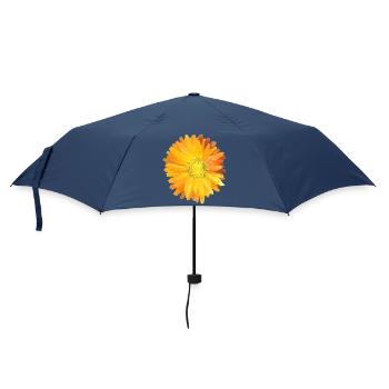 Calendula Watercolor Orange - Umbrella (small) - navy - Front