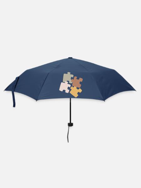 Puzzle Patchwork Vielfalt - Regenschirm (klein) - Navy