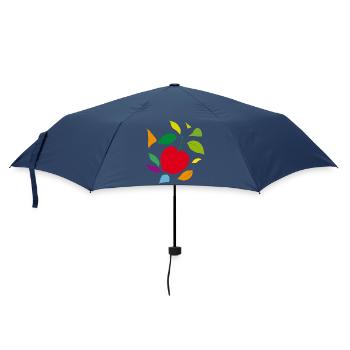 Minimalist apple with leaves - Umbrella (small) - navy - Front