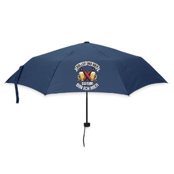 Feuerwerk Böller Und Bier - Regenschirm (klein) - Navy - Vorne
