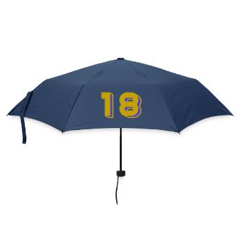 18. 18 JAHRE ALT. 18-JÄHRIGES JUBILÄUM. 18. GEBURTSTAG. - Regenschirm (klein) - Navy - Vorne