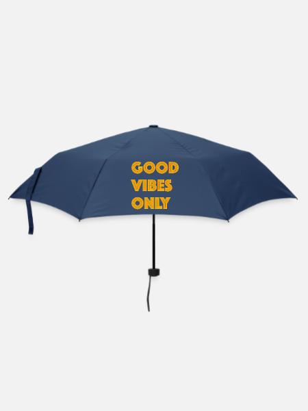Neon Schriftzug - Regenschirm (klein) - Navy