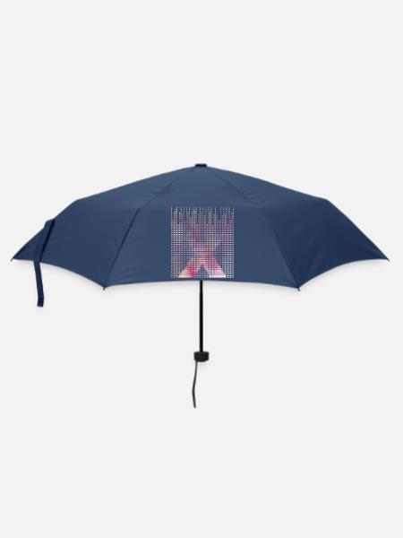 Futuristic pixel art. Letter X - Umbrella (small) - navy