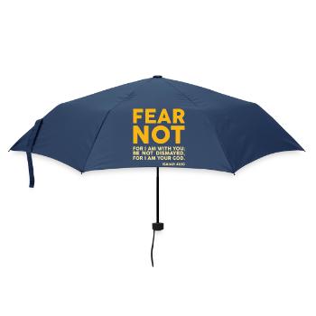 Fear not, for I am with you (dark) - Umbrella (small) - navy - Front