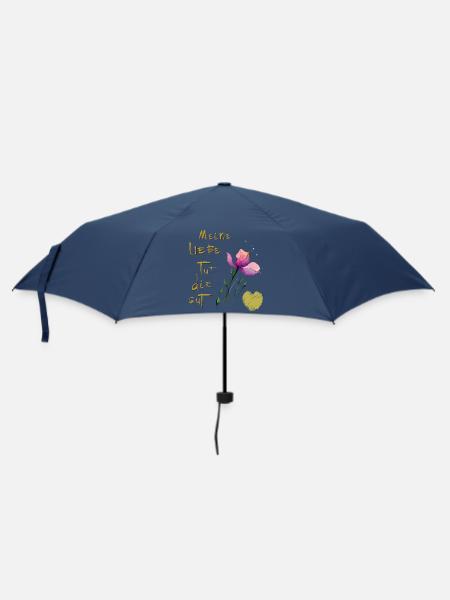Meine Liebe tut dir gut - Regenschirm (klein) - Navy