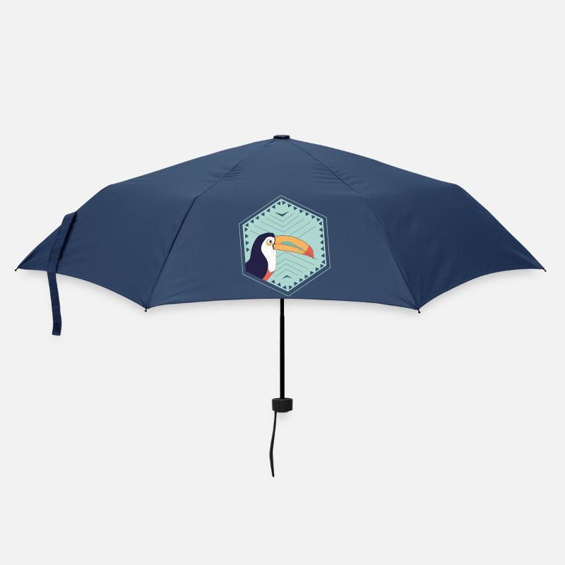 Tukan coloré - turquoise - Parapluie standard - marine