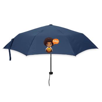 Cute Kids Halloween Vampire with Pumpkin - Umbrella (small) - navy - Front