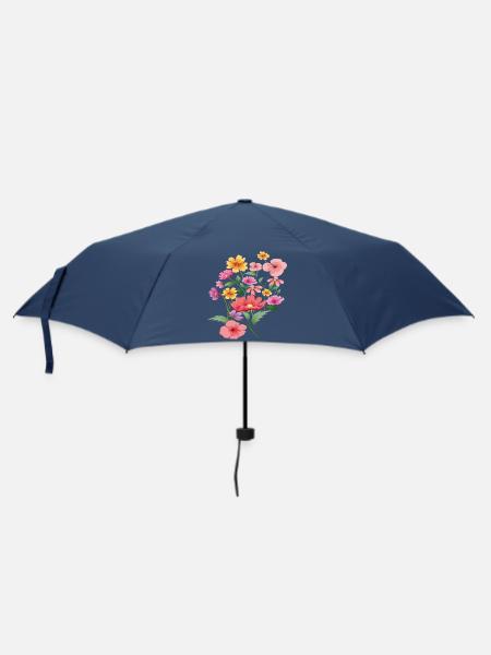 Blütenpracht Flora - Regenschirm (klein) - Navy