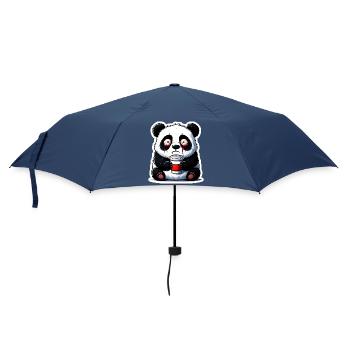 Koffein Panda - Regenschirm (klein) - Navy - Vorne