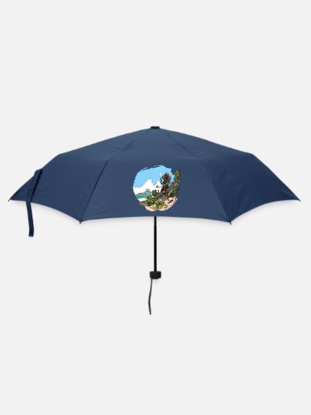 Stammes-Küstenfelsenfischer - Regenschirm (klein) - Navy