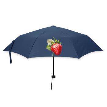 Strawberry Watercolor Freshness - Umbrella (small) - navy - Front