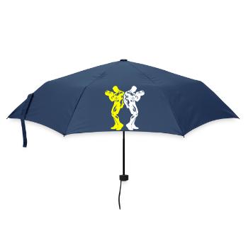 Silhouette de l’équipe de fitness - Parapluie standard - marine - Devant