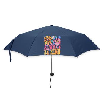 Immer eine freundliche Blumenparty - Regenschirm (klein) - Navy - Vorne