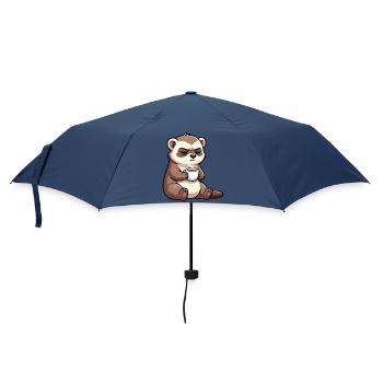 Frettchen Frettchenhalter Frettchenbesitzer - Regenschirm (klein) - Navy - Vorne
