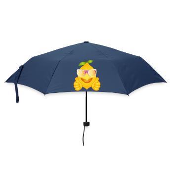 Cool Lemon with Sunglasses – Comic Fruit - Umbrella (small) - navy - Front