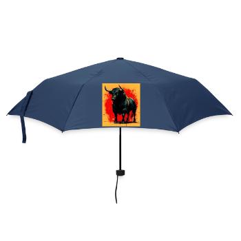 Stier - Regenschirm (klein) - Navy - Vorne