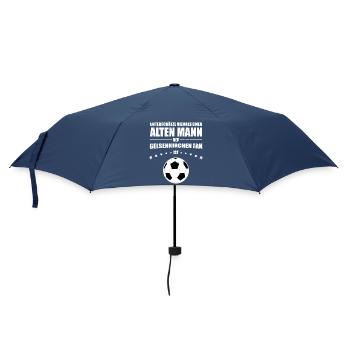 Alter Mann - Gelsenkirchen Fußball Fan | Vintage - Regenschirm (klein) - Navy - Vorne
