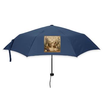 Nature's Remedies Vintage Poster Herbal Pharmacy - Umbrella (small) - navy - Front