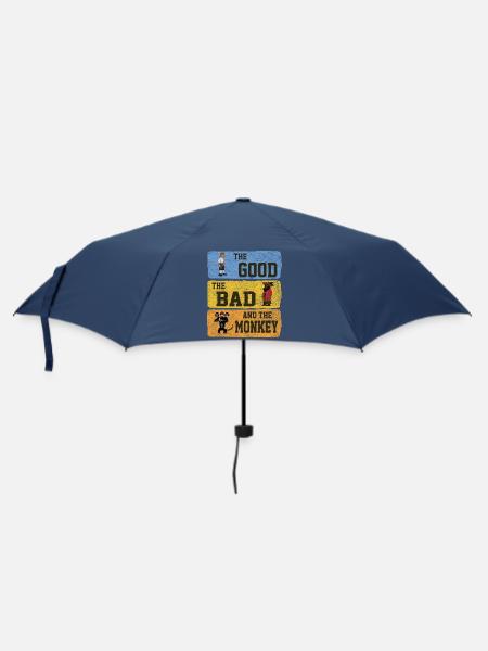 The Good The Bad The Monkey Vintage Island Geschen - Regenschirm (klein) - Navy