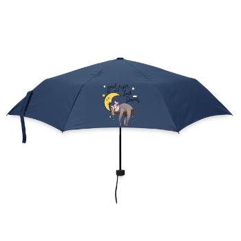Faultier mit Mond - Regenschirm (klein) - Navy - Vorne