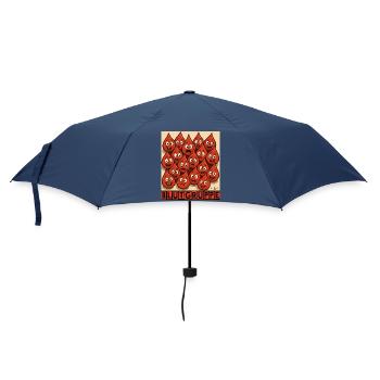 Blutgruppe by Rico Beck - Regenschirm (klein) - Navy - Vorne