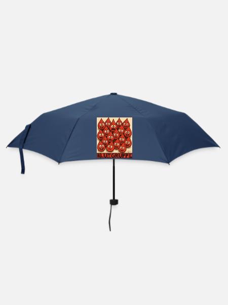 Blutgruppe by Rico Beck - Regenschirm (klein) - Navy