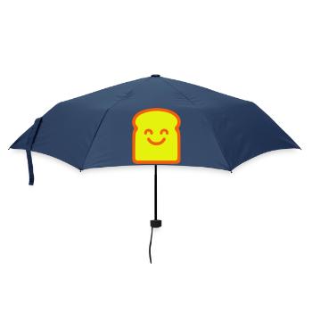 Smiling Toast Face - Umbrella (small) - navy - Front