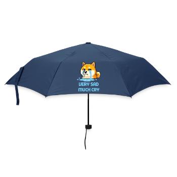 Sehr traurig Much Cry – Doge-Meme-Pixelart - Regenschirm (klein) - Navy - Vorne