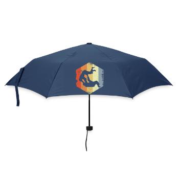 Vintage Judo Kämpfer - Regenschirm (klein) - Navy - Vorne