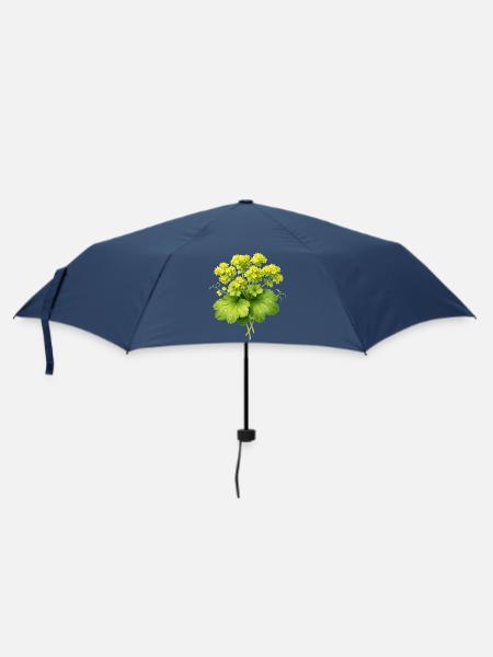 Frauenmantel Pflanze mit Blüten  - Regenschirm (klein) - Navy