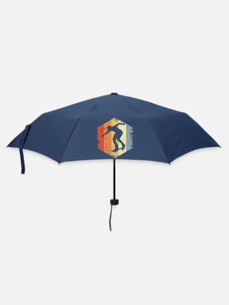 Skateboarder Oldschool - Regenschirm (klein) - Navy