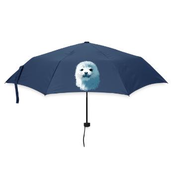 Seehundbaby - Regenschirm (klein) - Navy - Vorne