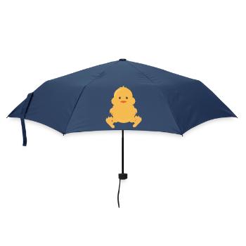 Ach wie süß ! Ein frisch geschlüpftes Küken - Regenschirm (klein) - Navy - Vorne