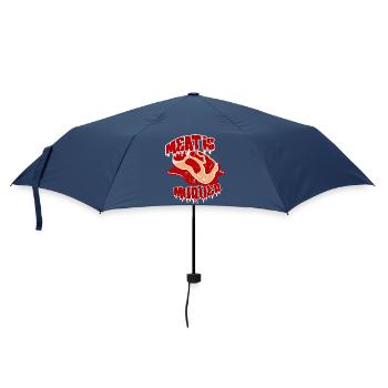 Fleisch ist Mord – Vegan Statement - Regenschirm (klein) - Navy - Vorne