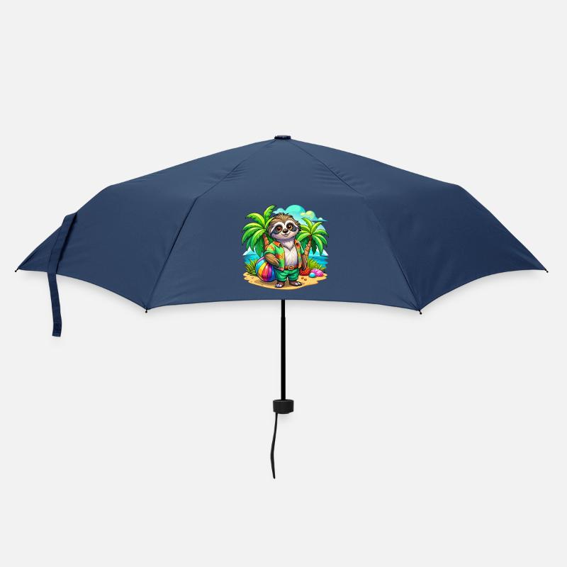 Cute holiday sloth - Umbrella (small) - navy