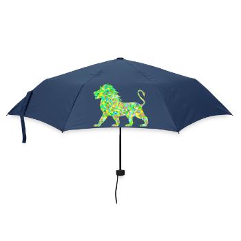 Lion Polygon - Umbrella (small) - navy - Front