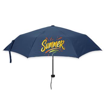 Summer Typo - Sommerdesign mit Splash-Elementen - Regenschirm (klein) - Navy - Vorne