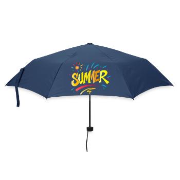 Summer Typo - Sommerdesign mit Splash-Elementen - Regenschirm (klein) - Navy - Vorne