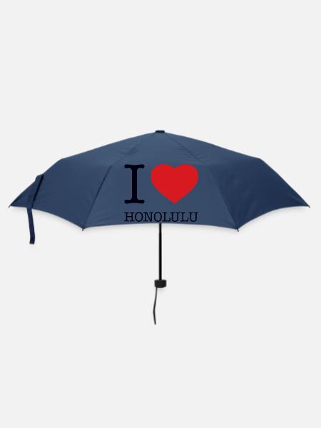 I love Honolulu - Regenschirm (klein) - Navy