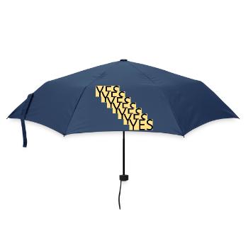 YES – Step statement in gold - Umbrella (small) - navy - Front