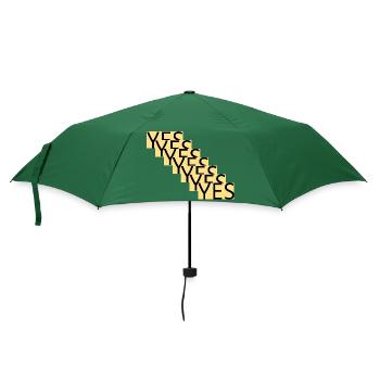 YES – Stufenstatement in Gold - Parapluie standard - vert bouteille - Devant