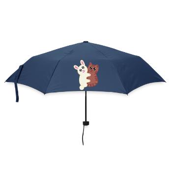 Rabbit and Cat by L!LA - Umbrella (small) - navy - Front